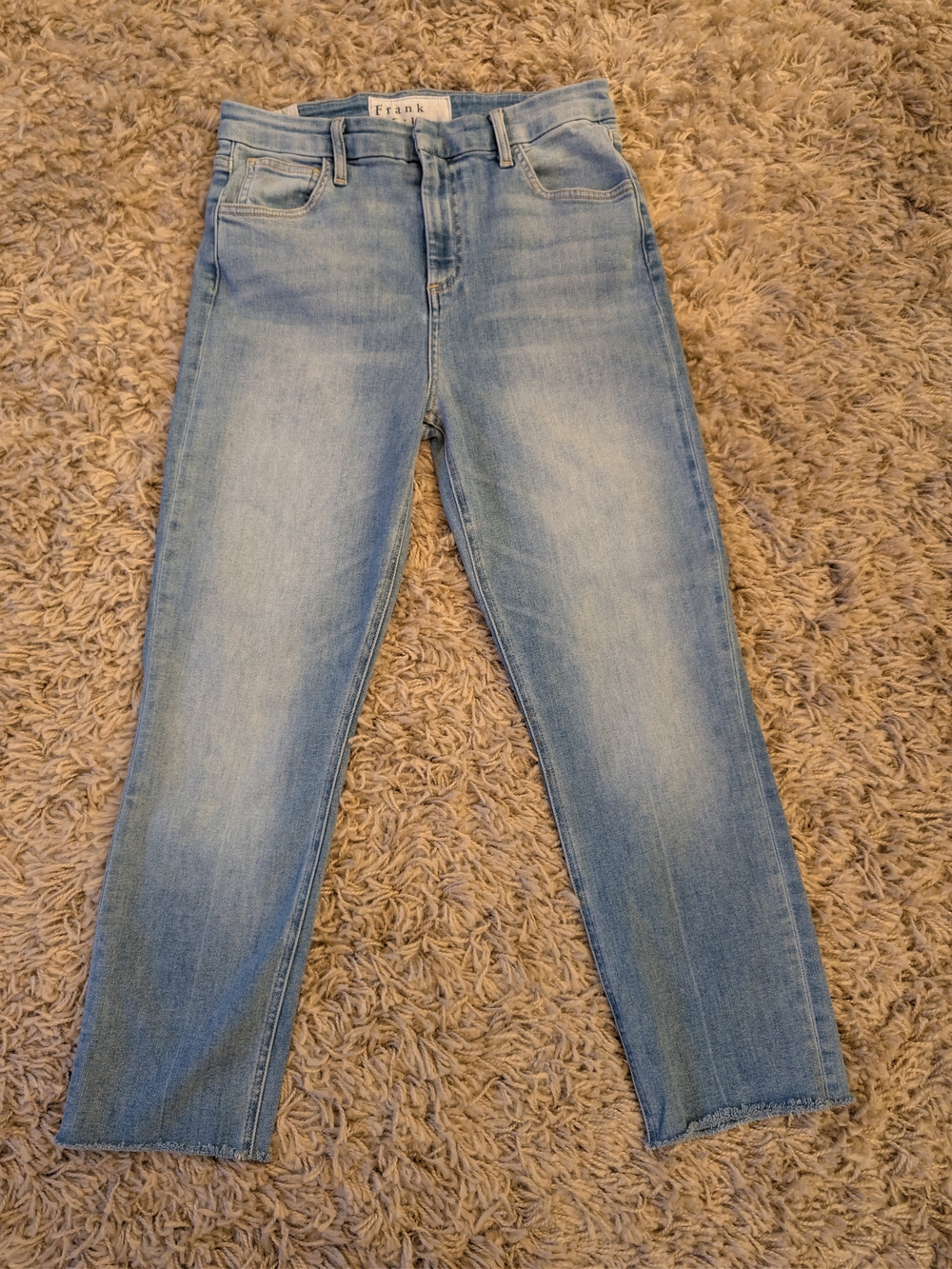 Frank & Eileen Derry Signature Jeans Size 29 Light Wash Raw Hem